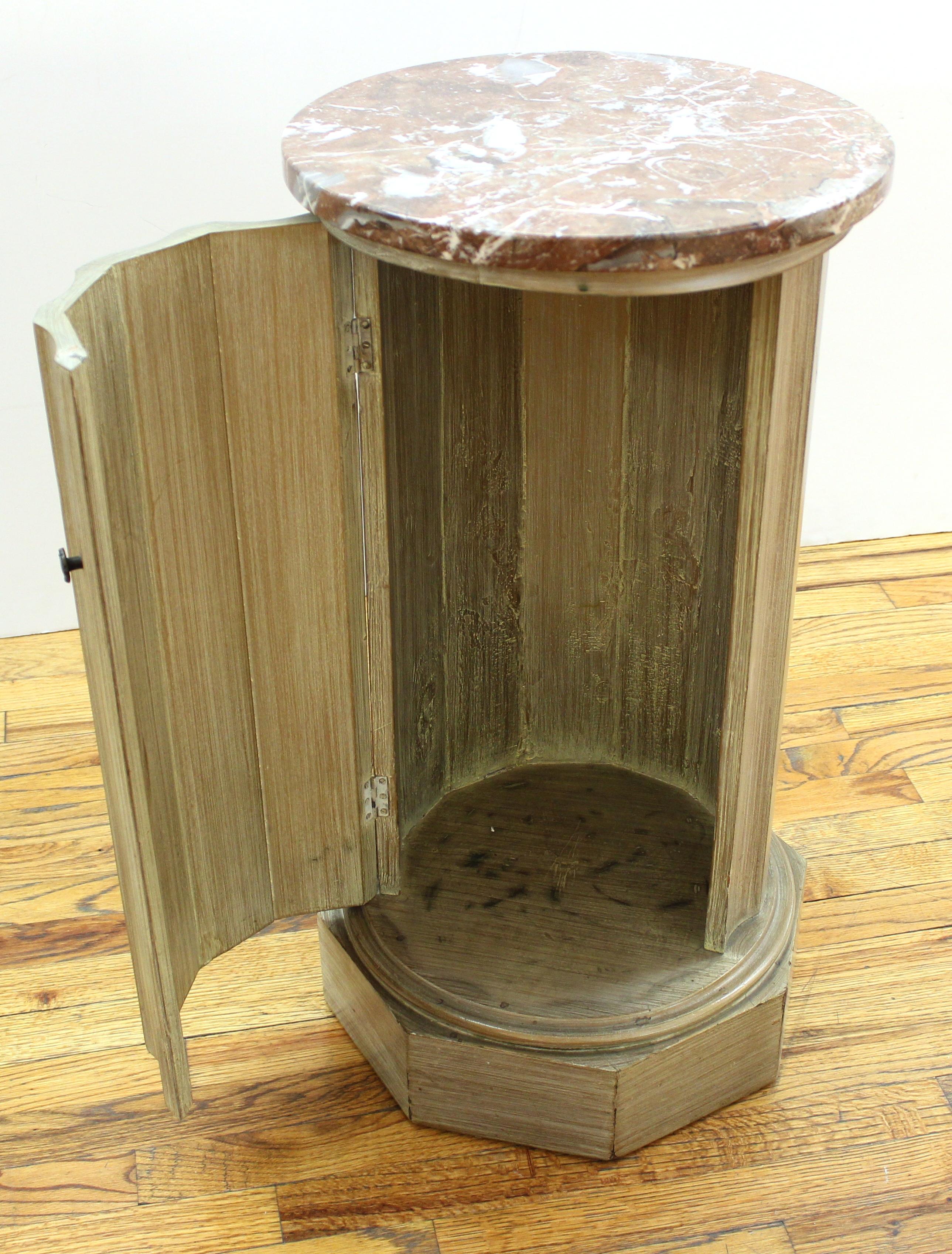 20th Century Neoclassical Style Mid-Century Pedestal Column Cabinet