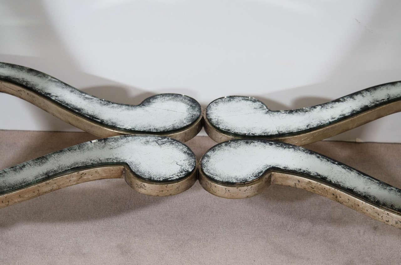 Neoclassical Style Mirrored Console on Lion Claws and Ball Feet In Good Condition In New York, NY