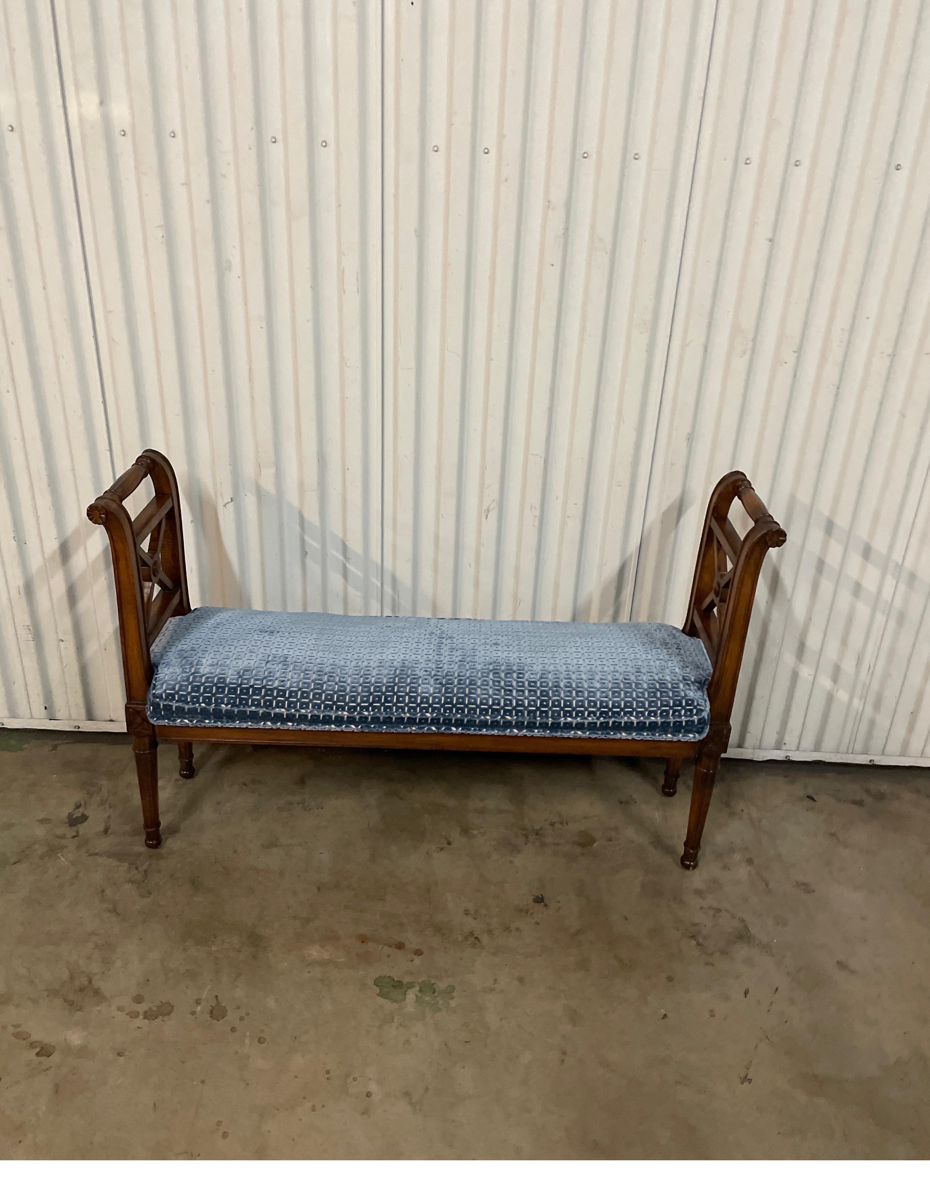 Italian Neoclassical Style Narrow Bench For Sale