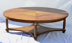 Neoclassical Style Oval Coffee Table by Baker Furniture