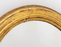 Neoclassical Style Oval Giltwood Framed Mirror