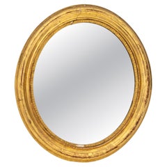 Neoclassical Style Oval Giltwood Framed Mirror