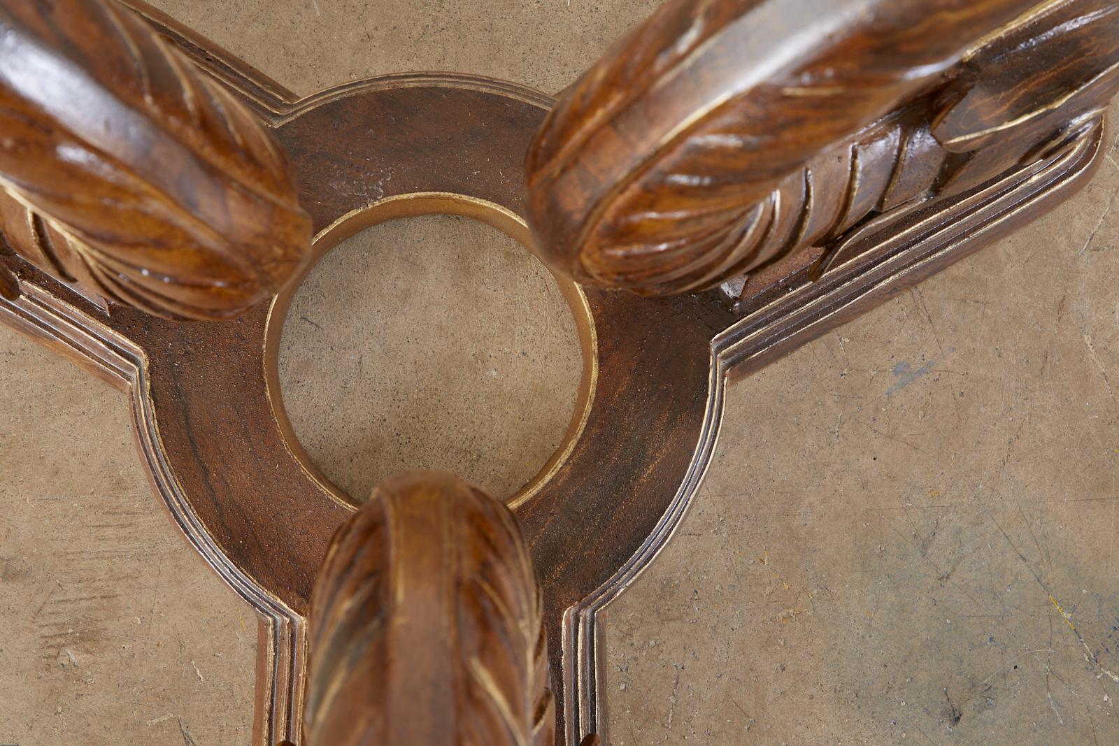 Neoclassical Style Painted Dolphins Dining or Center Table 7