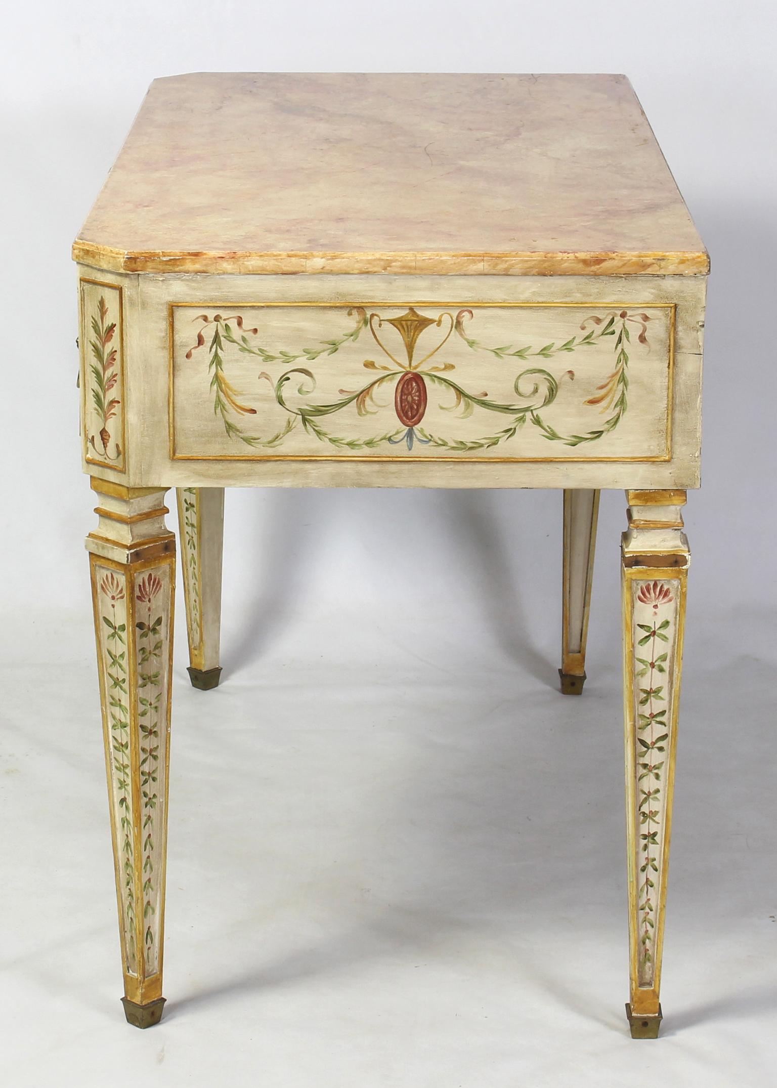 American  Neoclassical Style Painted Dressing Table or Desk