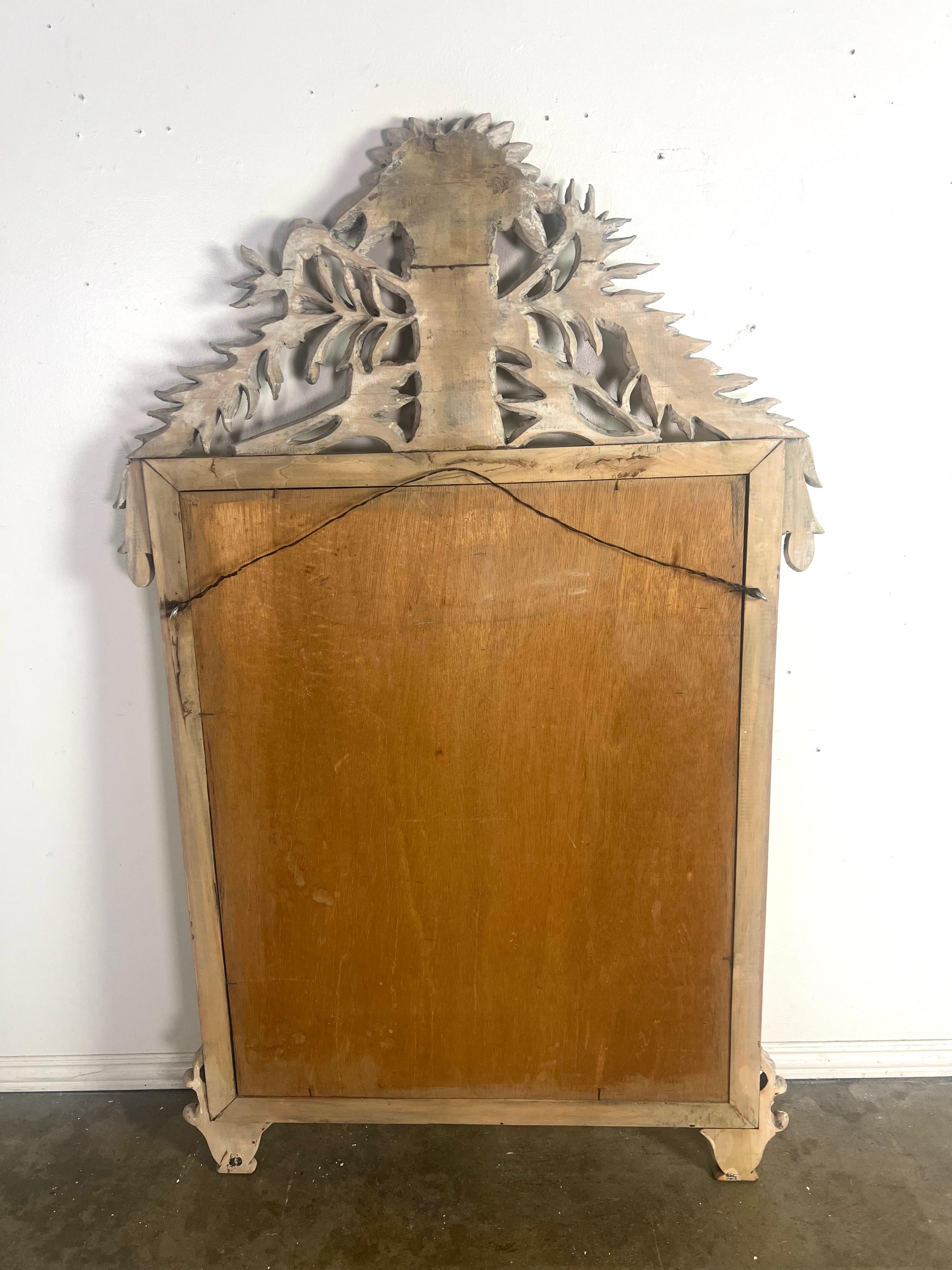 Neoclassical Style Painted Mirror w/ Wheat Crest C. 1930 For Sale 4
