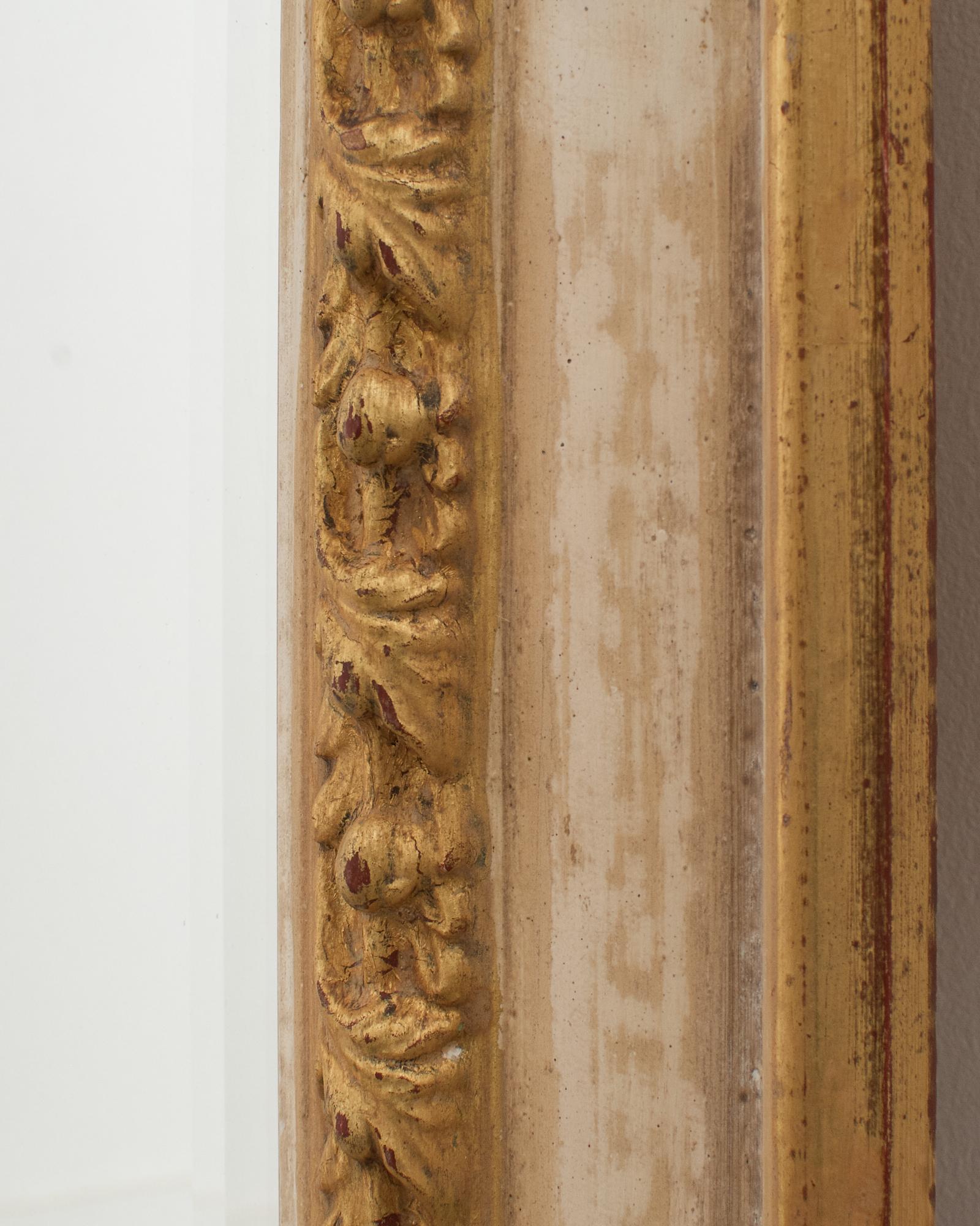 Neoklassischer Stil Gemaltes Paket Vergoldet Abgeschrägter Wandspiegel im Angebot 4