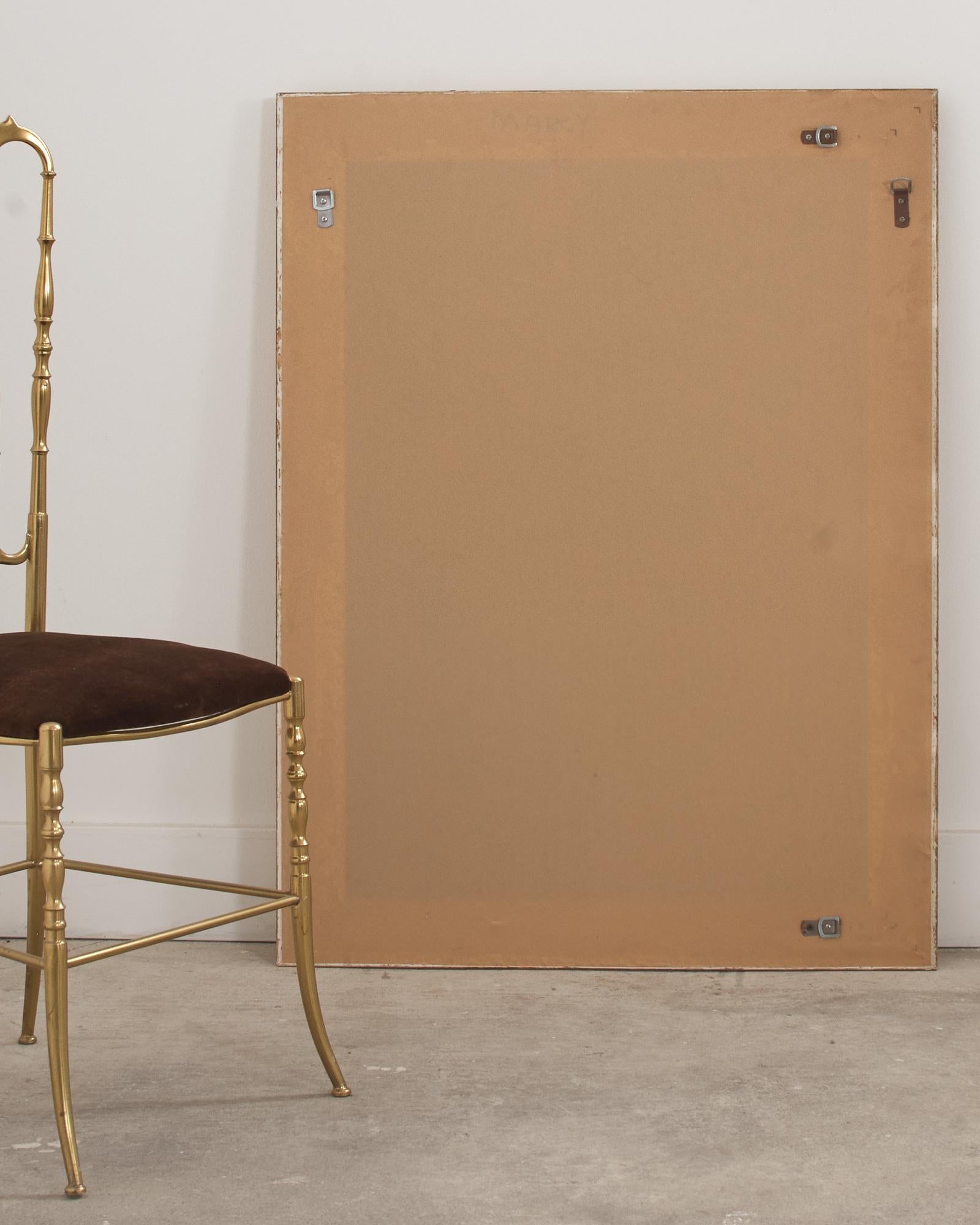 Neoklassischer Stil Gemaltes Paket Vergoldet Abgeschrägter Wandspiegel im Angebot 7