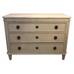 Neoclassical Style Painted Swedish Commode