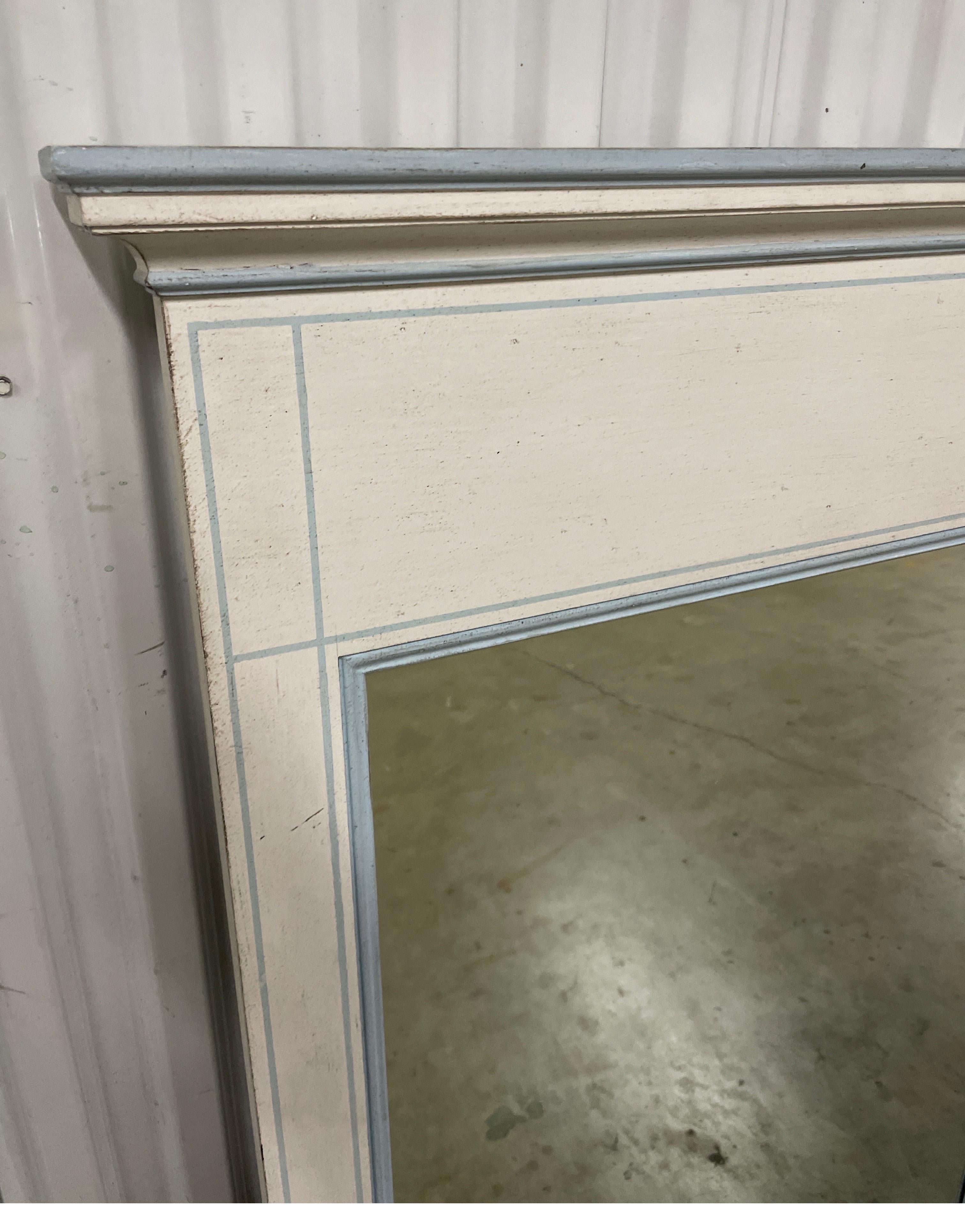 Neoclassical Style Painted Trumeau Mirror by John Widdicomb In Good Condition In West Palm Beach, FL