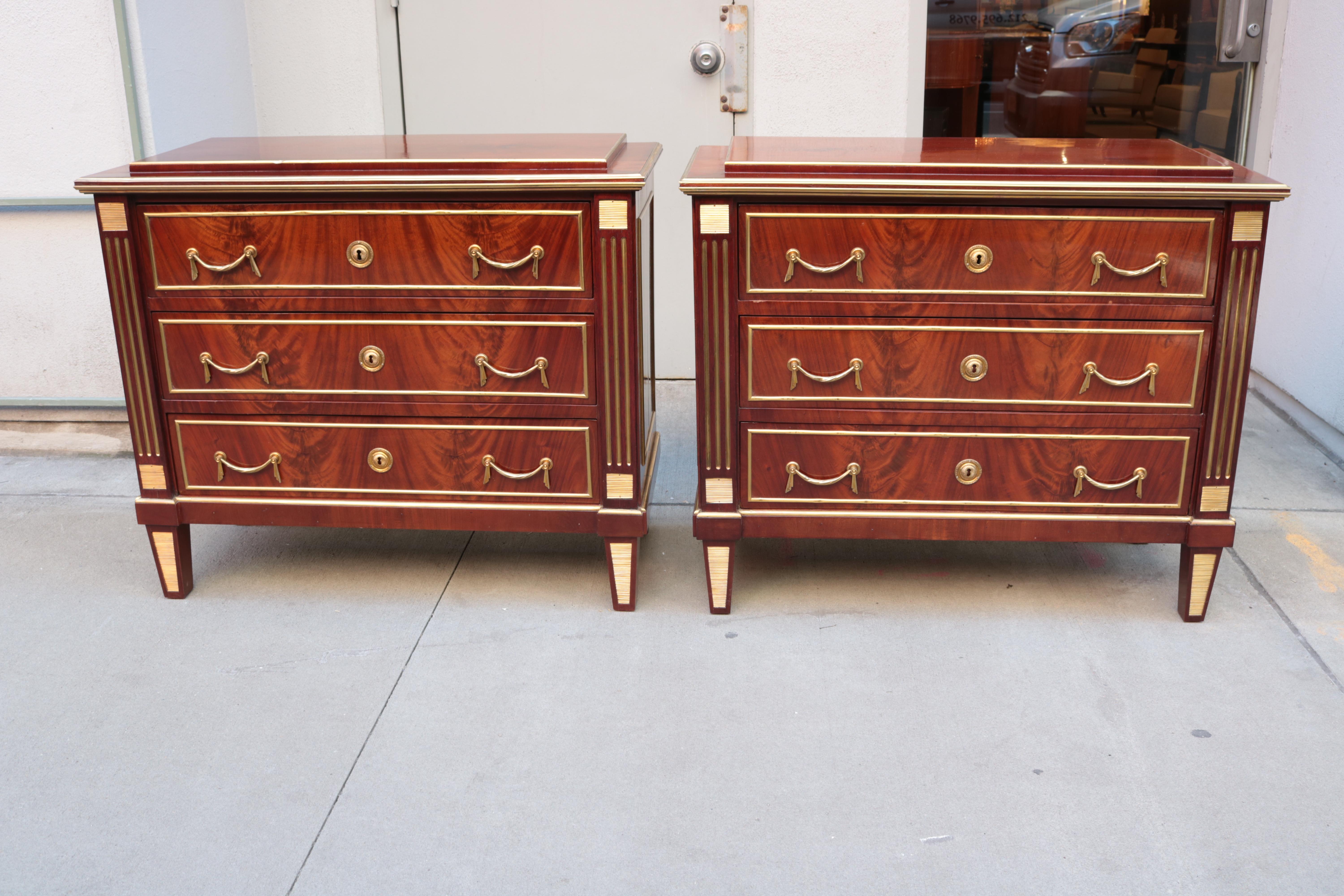 20th Century Neoclassical Style Pair of Chests