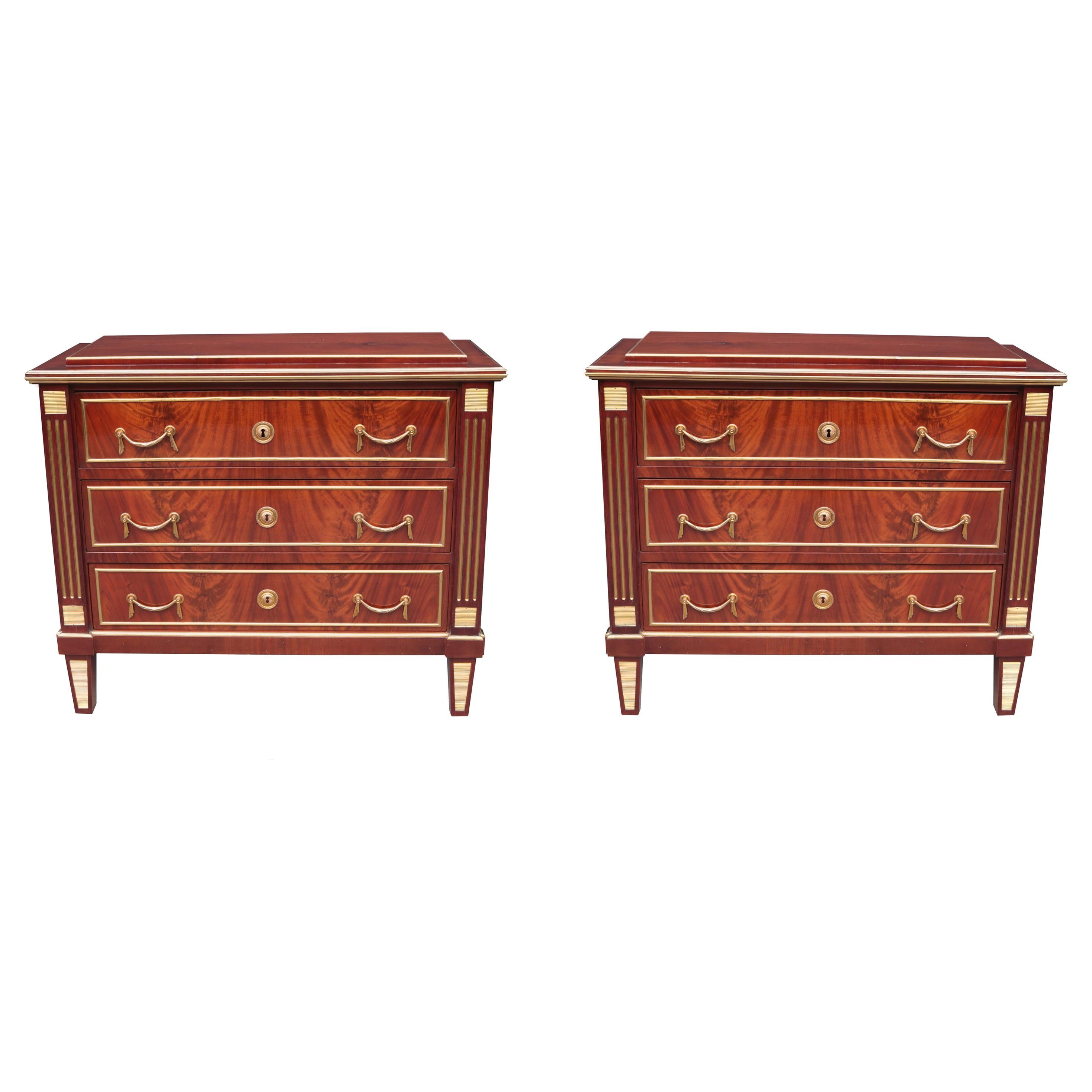 Neoclassical Style Pair of Chests