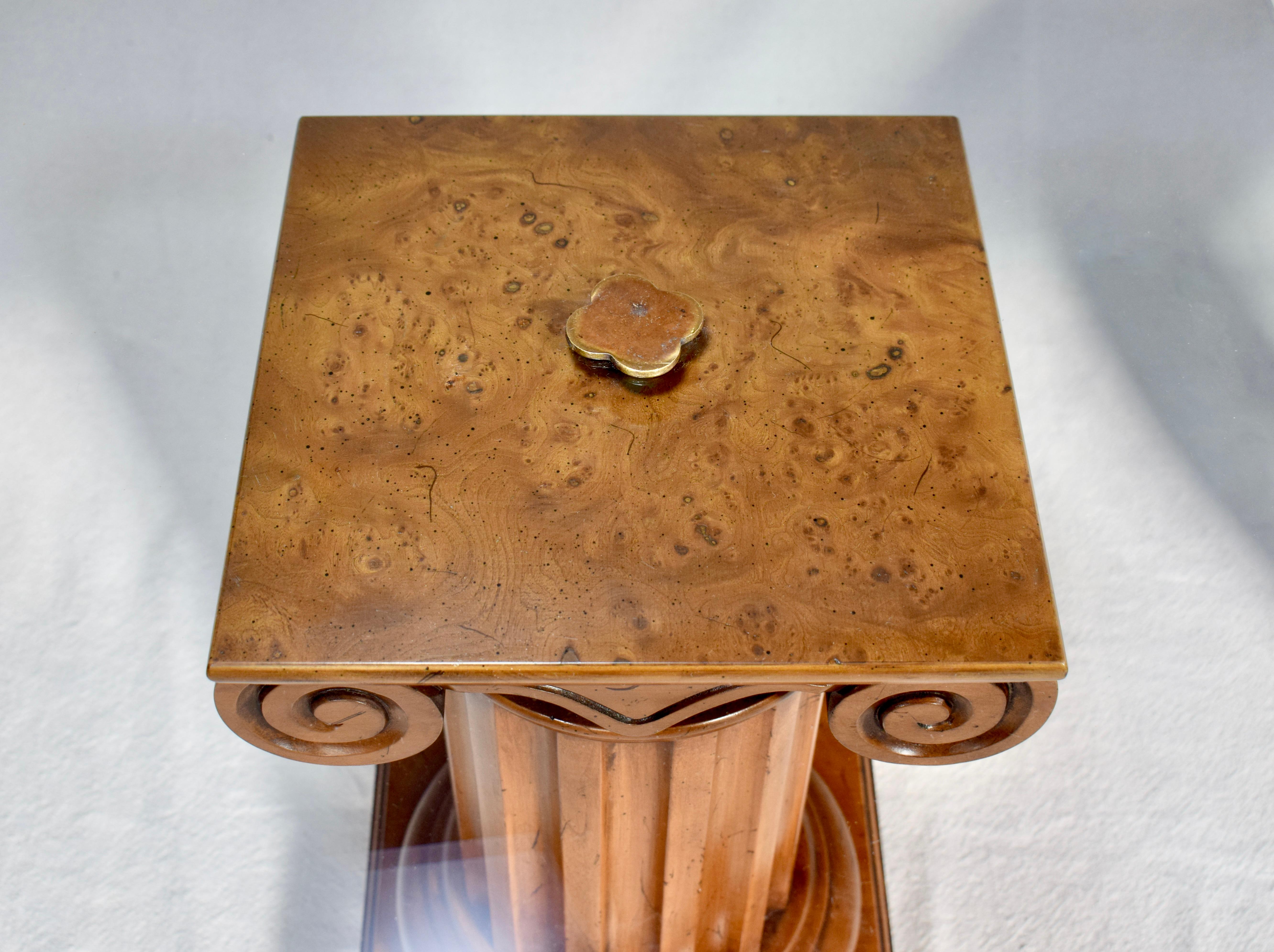 American Neoclassical Style Pedestal End Tables by John Stuart For Sale