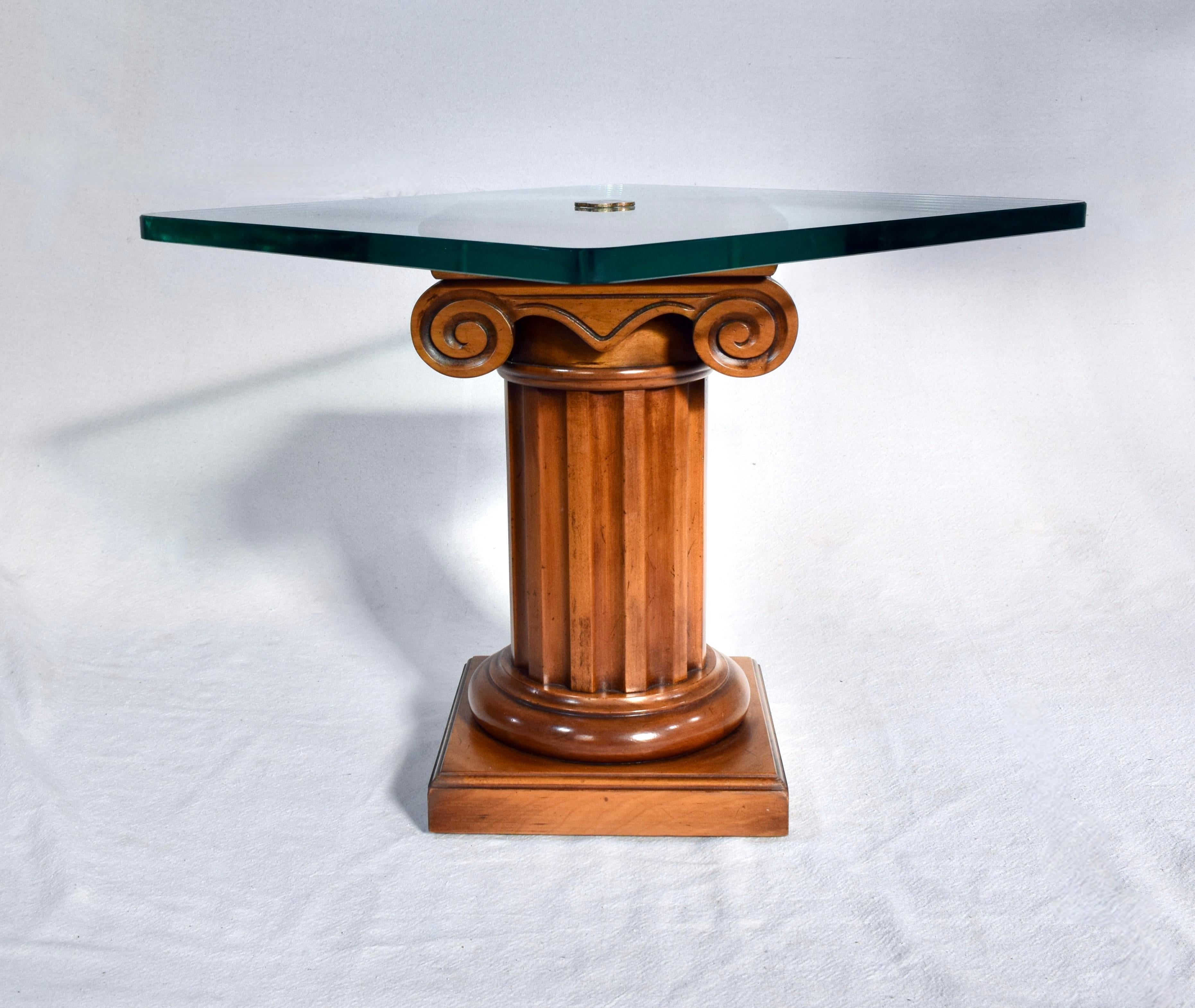 Neoclassical Style Pedestal End Tables by John Stuart For Sale 1