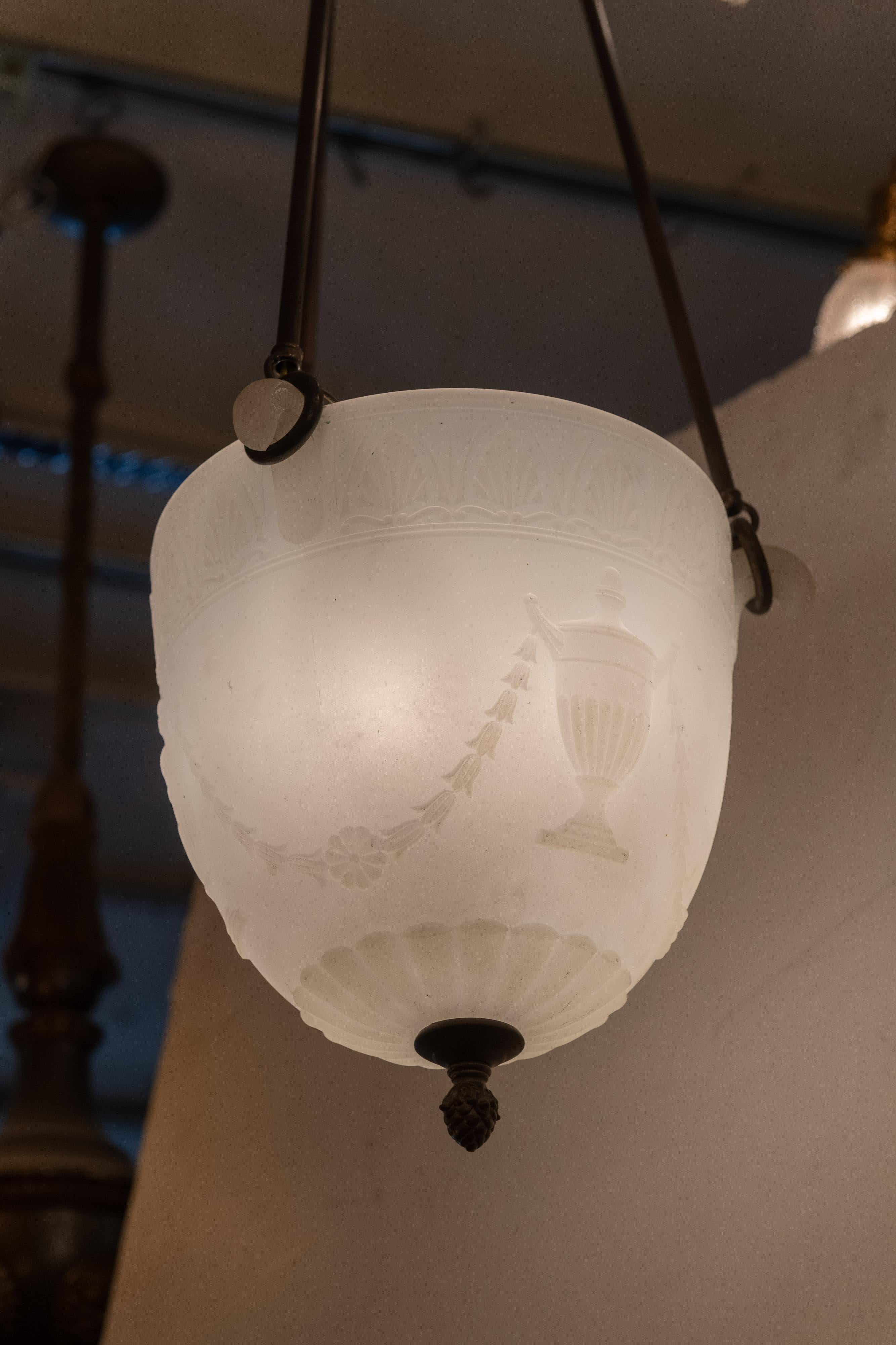 Early 20th Century Neoclassical Style Pendant Chandelier, circa 1920