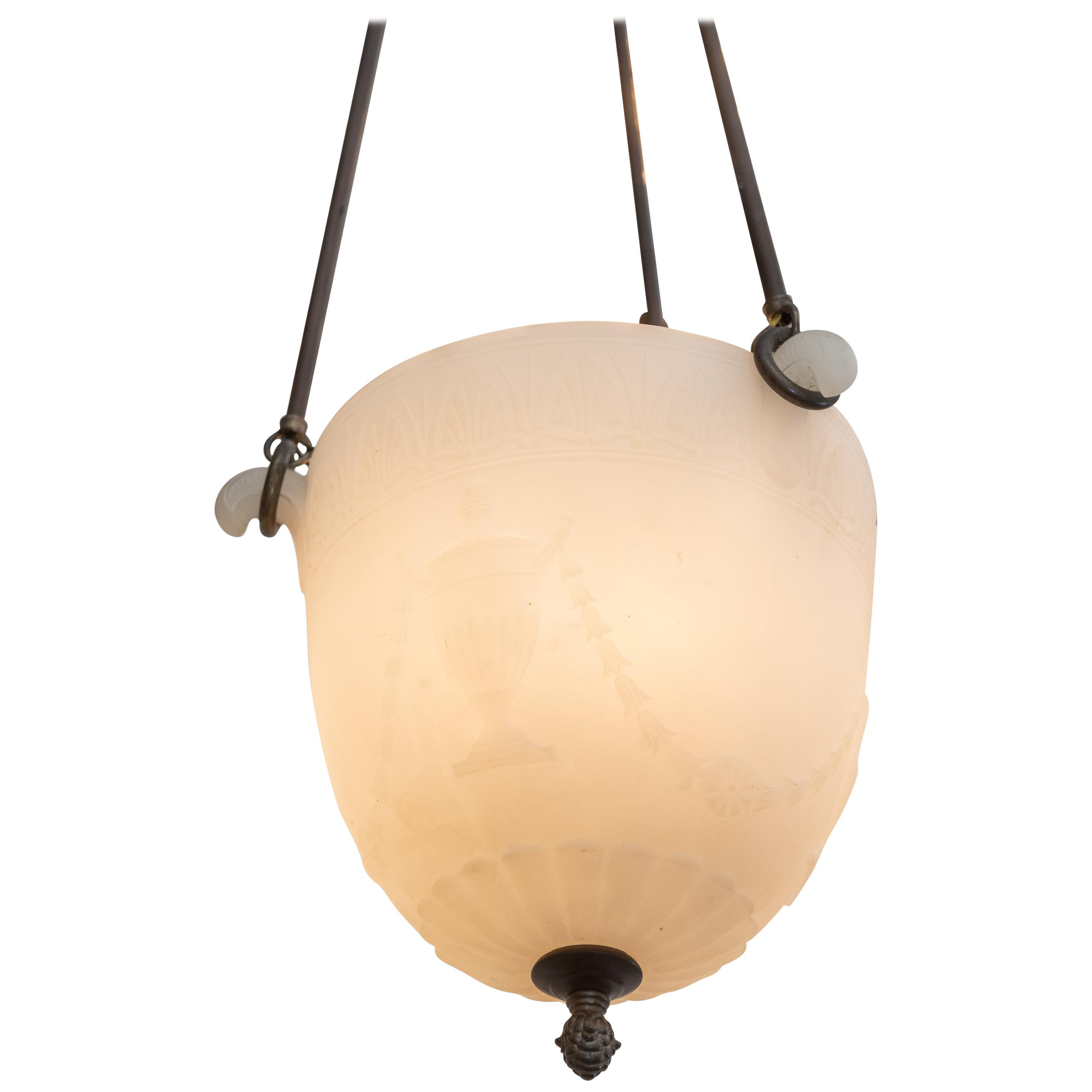 Neoclassical Style Pendant Chandelier, circa 1920