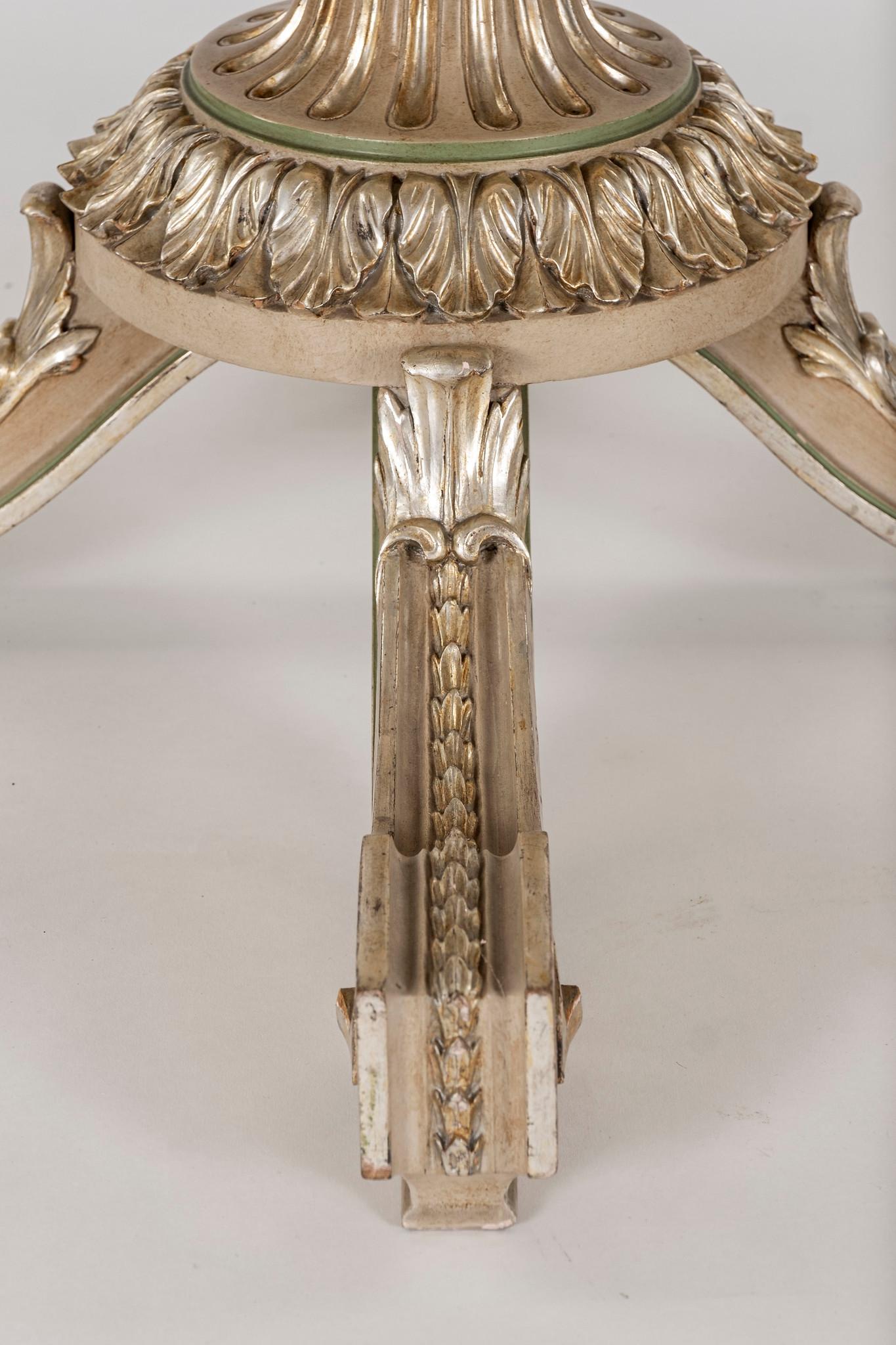 Neoclassical Style Polychrome Giltwood Center Table For Sale 4