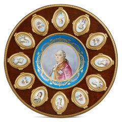 Neoclassical Style Porcelain and Gilt Bronze Mounted Circular Table by Fournier