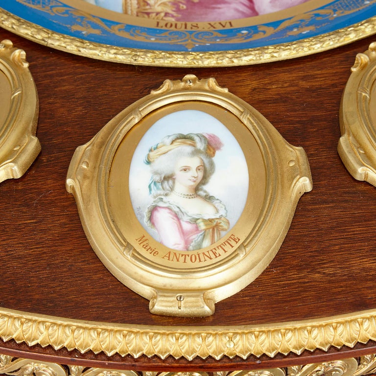 Neoclassical Style Porcelain and Gilt Bronze Mounted Circular Table by Fournier In Good Condition For Sale In London, GB