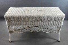 Neoclassical style rattan console circa 1970