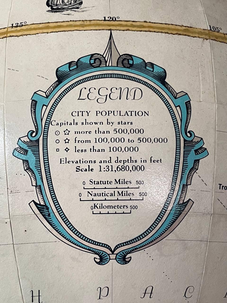 Métal Globe terrestre 