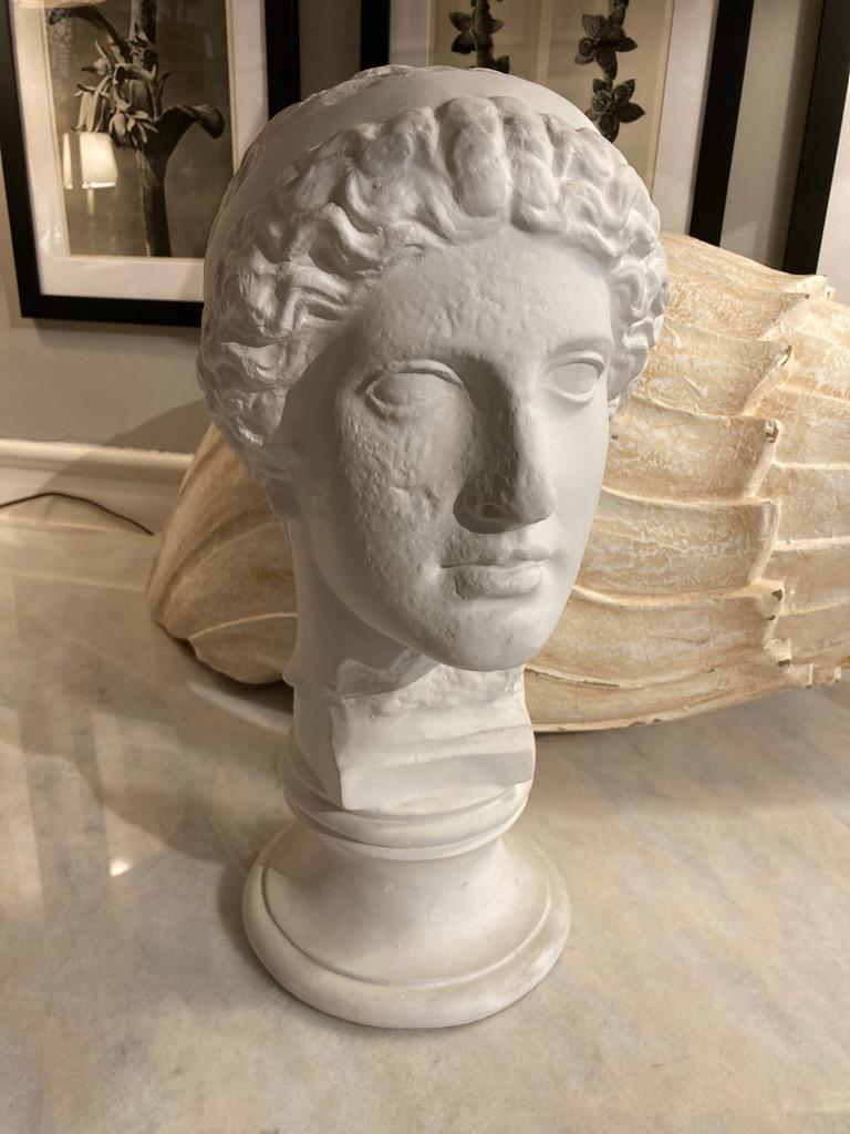 Neoclassical Style Roman Plaster Bust of a God 7