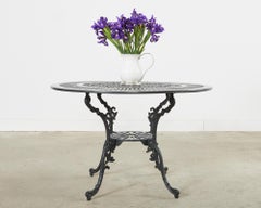 Neoclassical Style Round Aluminum Patio Garden Dining Table