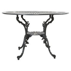 Used Neoclassical Style Round Aluminum Patio Garden Dining Table