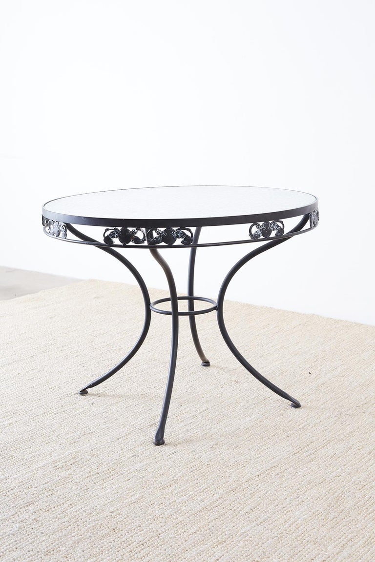 Neoclassical Style Round Cast Iron Garden Patio Table at 1stDibs