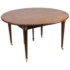 Neoclassical Style Round Extension Dining Table
