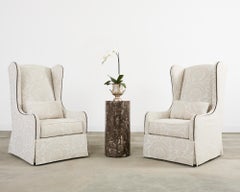 Neoclassical Style Round Tessellated Marble Stone Pedestal