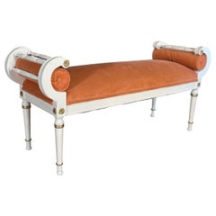 Neoclassical Style Scroll End Bench Seat