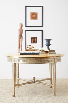 Neoclassical Style Silver Gilt Marble-Top Center Table