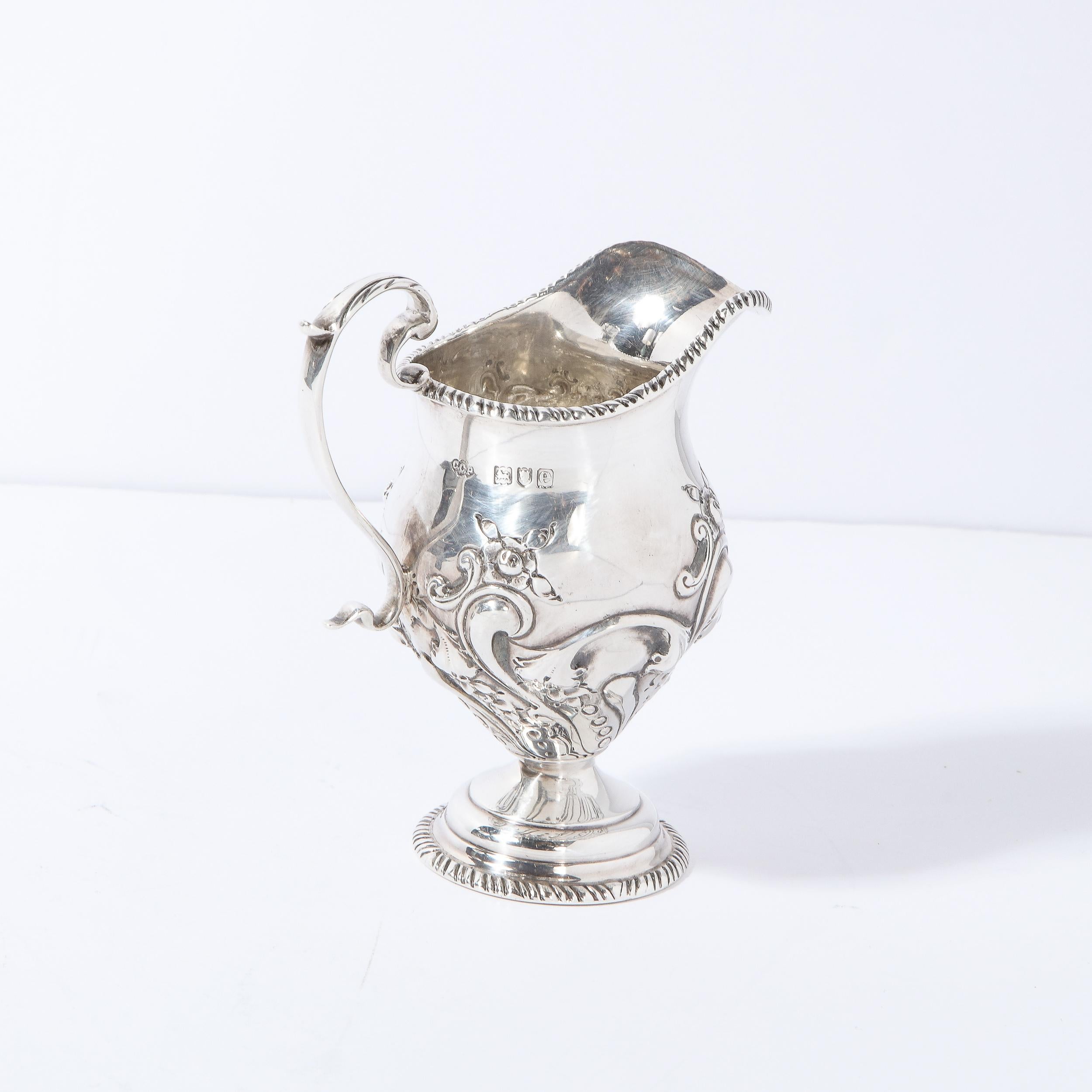 English Victorian Silverplate Creamer by Charles Pilling for Sibray, Hall & Co Ltd 