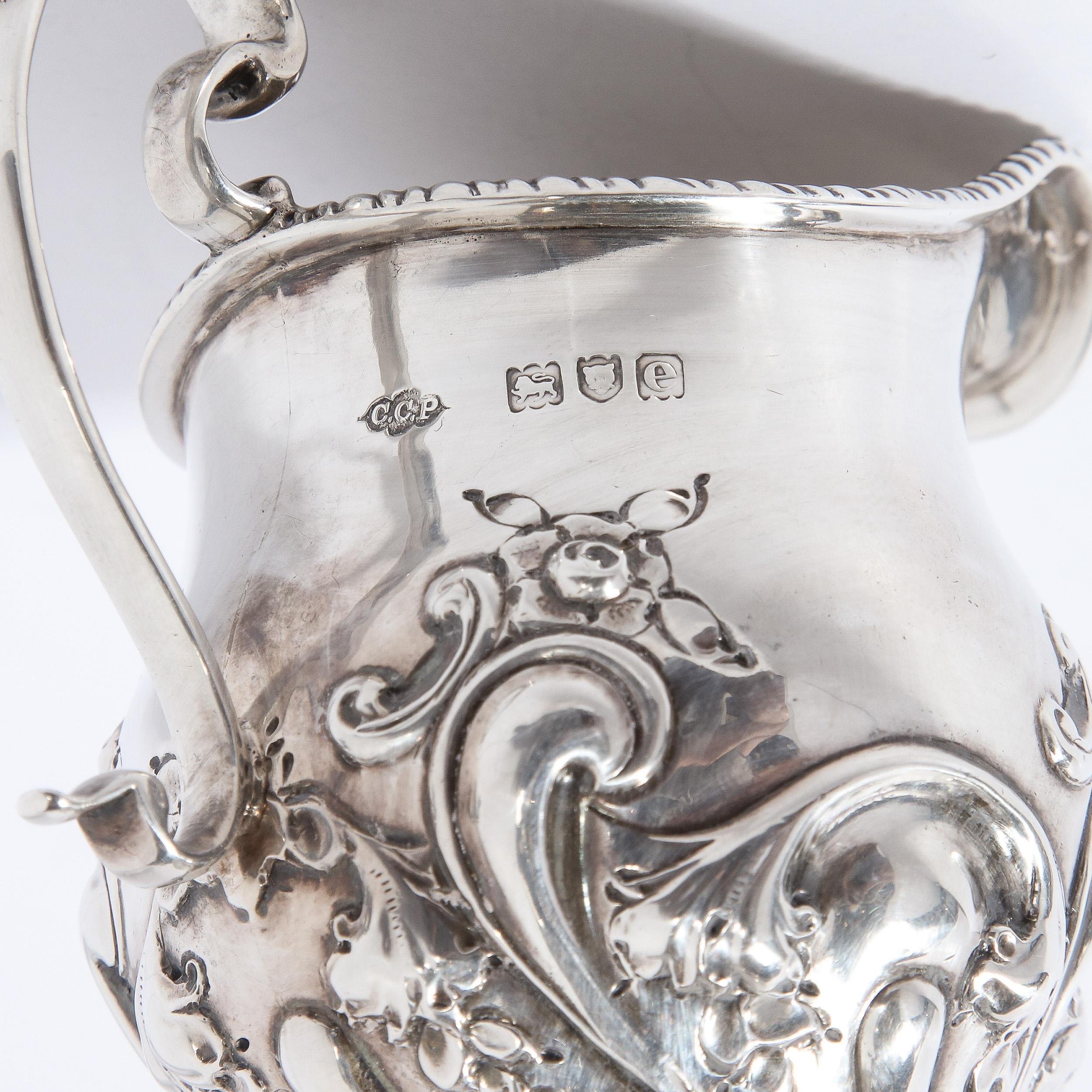 Silver Plate Victorian Silverplate Creamer by Charles Pilling for Sibray, Hall & Co Ltd 