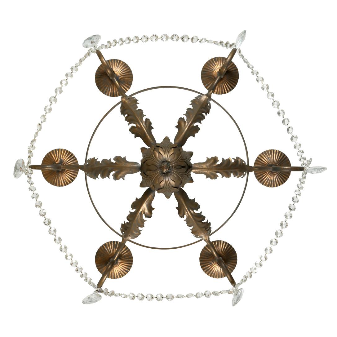 Neoclassical Style Six-Light Chandelier In Good Condition For Sale In Locust Valley, NY