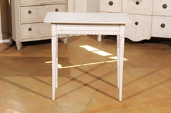 Neoclassical Style Swedish Side Table from Småland with Carved Apron, circa 1880
