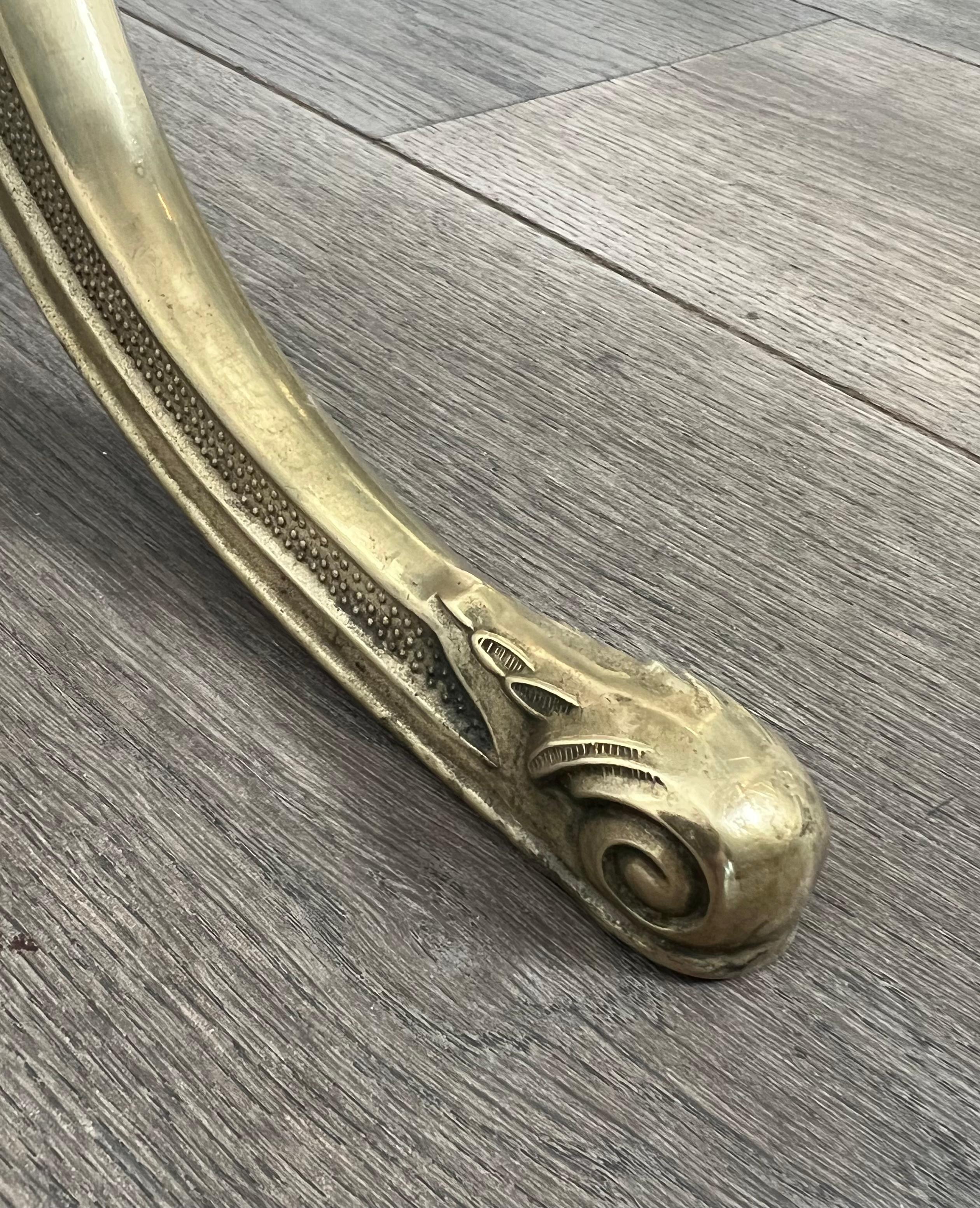 Specchio Psiche in ottone oscillante in stile neoclassico della Maison Jansen in vendita 4