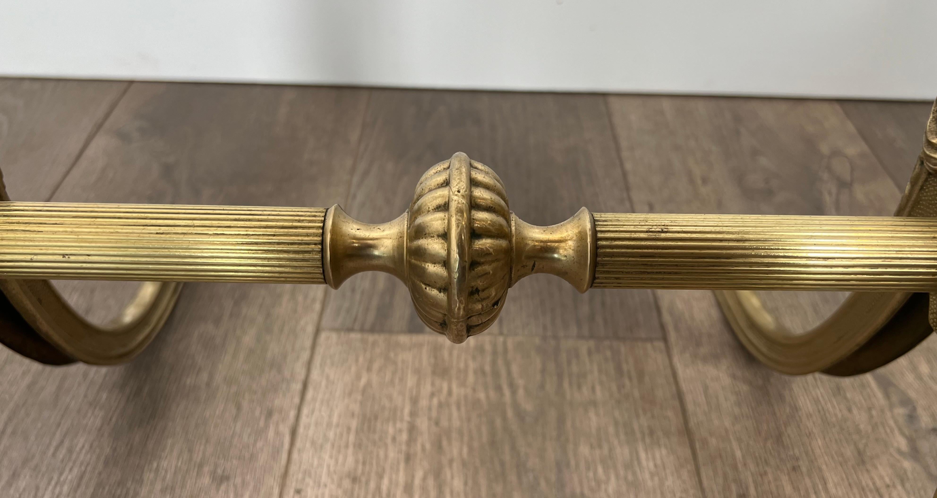 Specchio Psiche in ottone oscillante in stile neoclassico della Maison Jansen in vendita 9