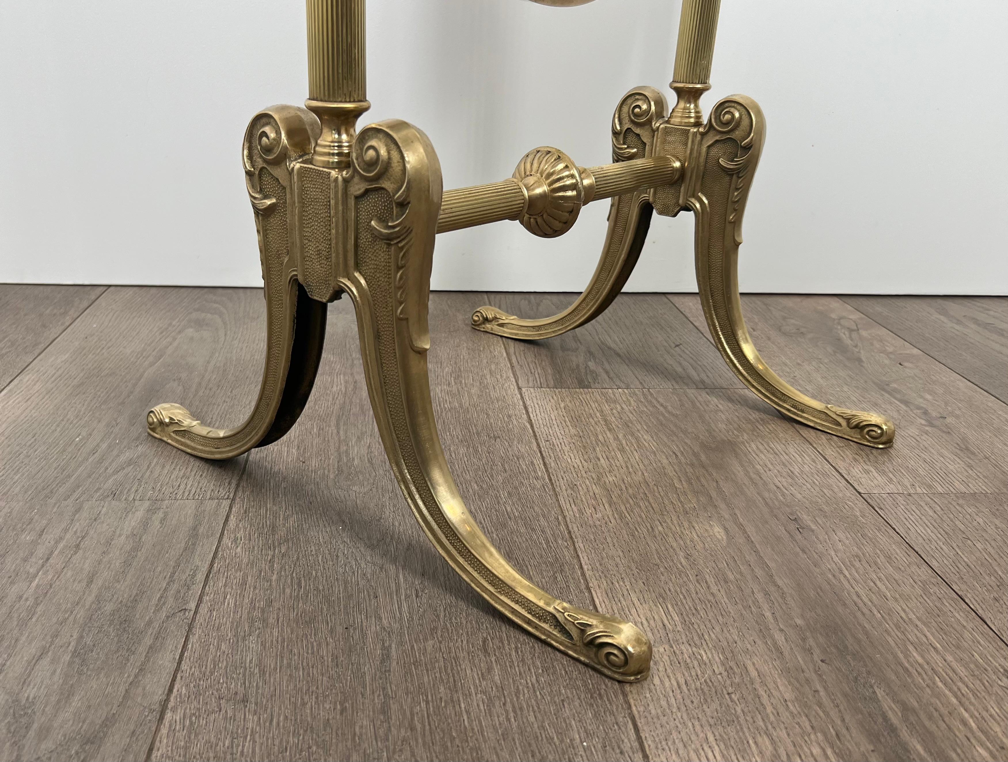 Specchio Psiche in ottone oscillante in stile neoclassico della Maison Jansen in vendita 1