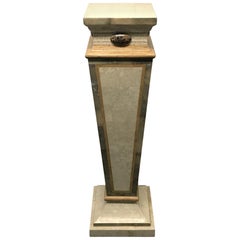 Neoclassical Style Tessellated Marble Pedestal