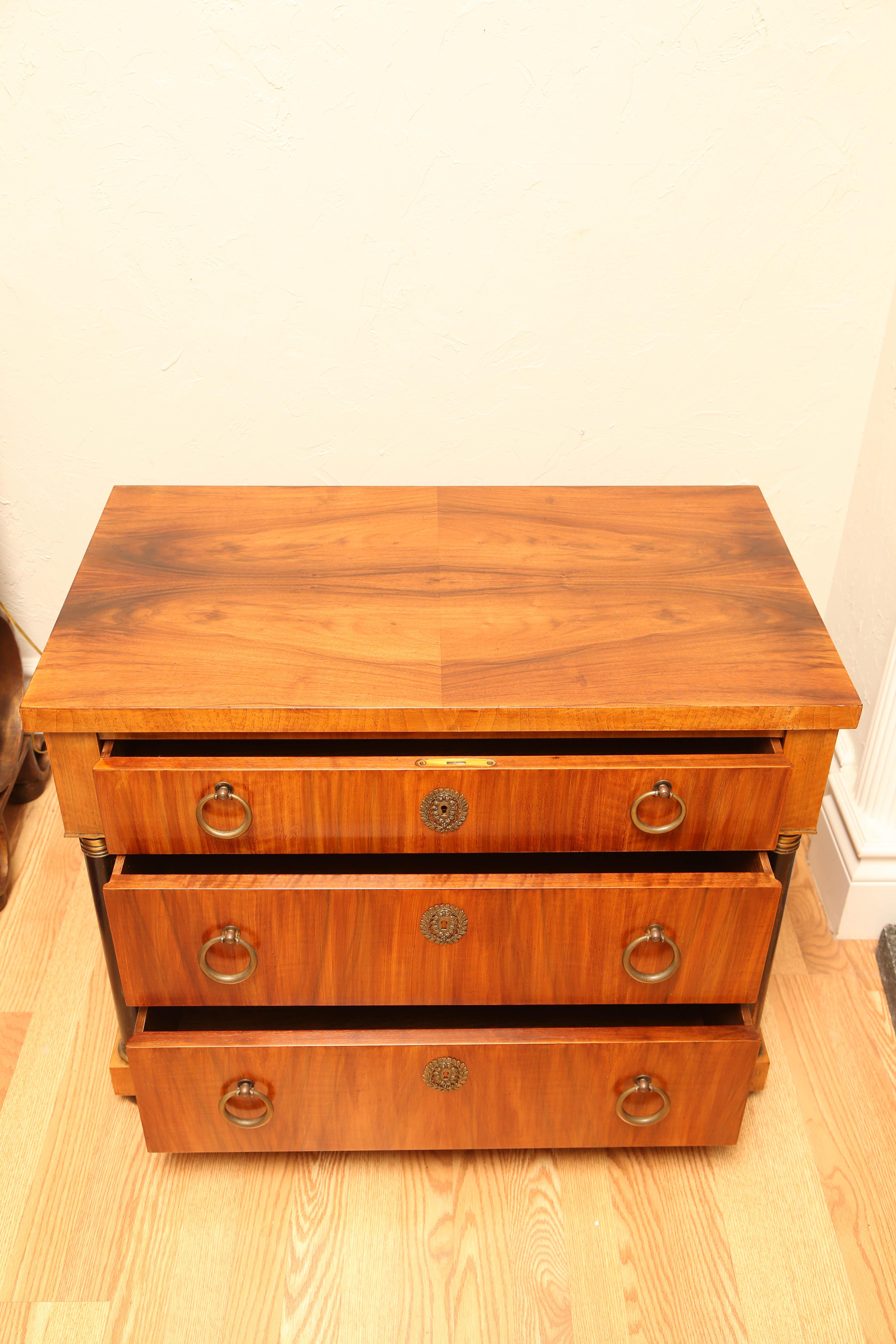 Neoclassical Style Thee-Drawer Chest by Baker 3