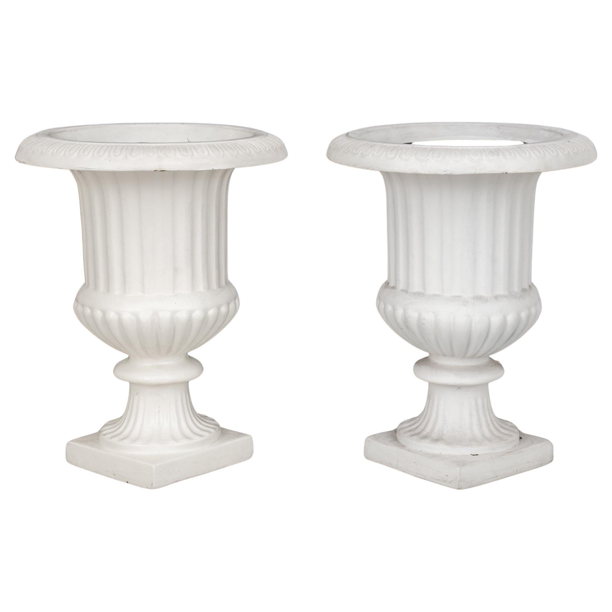 Neoclassical Style Urn Form Planters, Pair For Sale