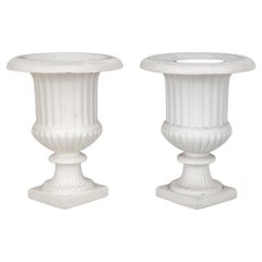 Vintage Neoclassical Style Urn Form Planters, Pair