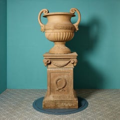 Vintage Neoclassical Style Urn on Pedestal by Doulton & Co.