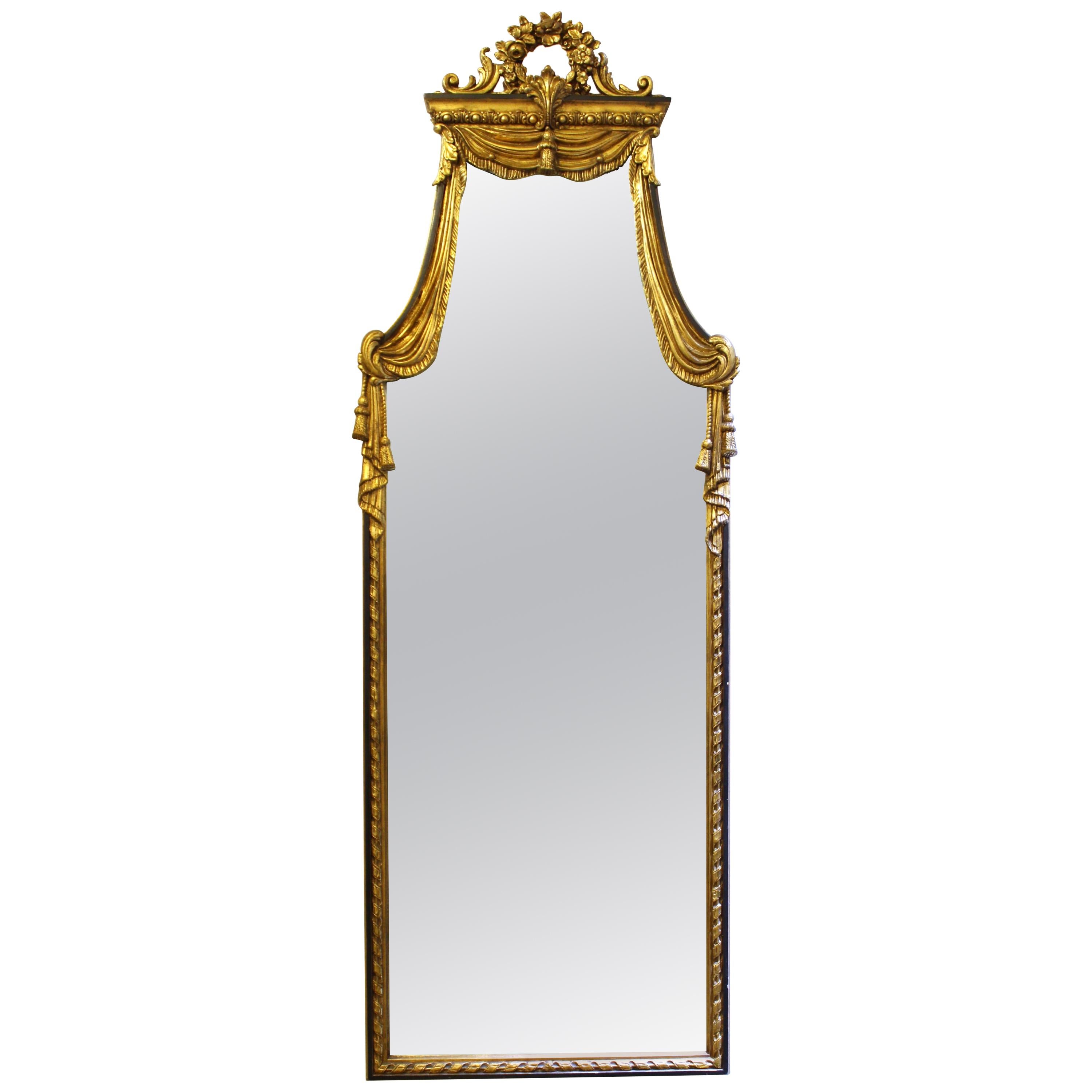 Neoclassical Style Wall Mirror in Giltwood