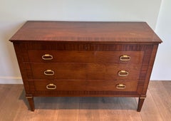 Neoclassical Style Wood and Brass Commode