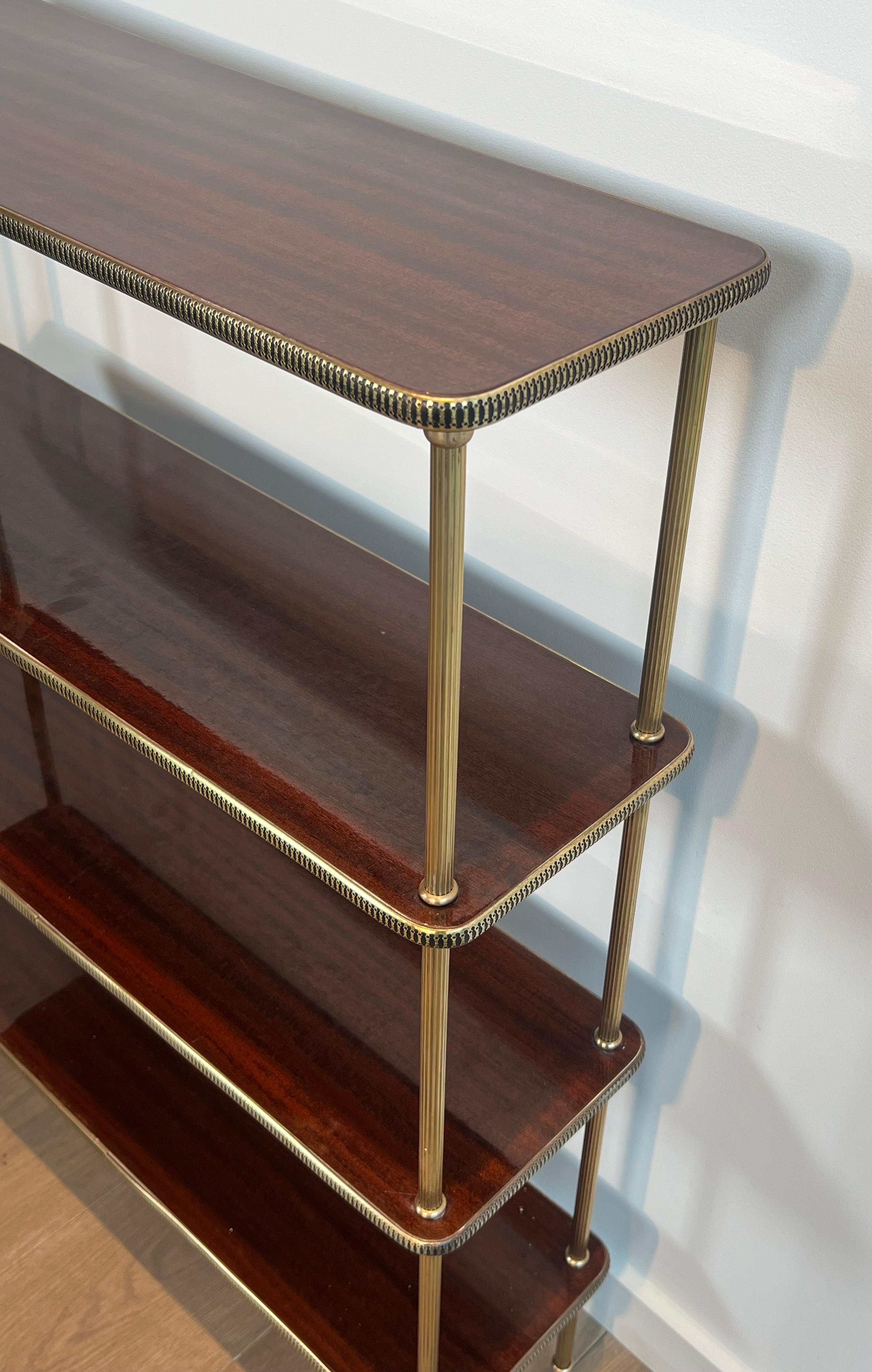 Neoclassical Style Wood and Brass Shelves In the Style of Maison Jansen 6