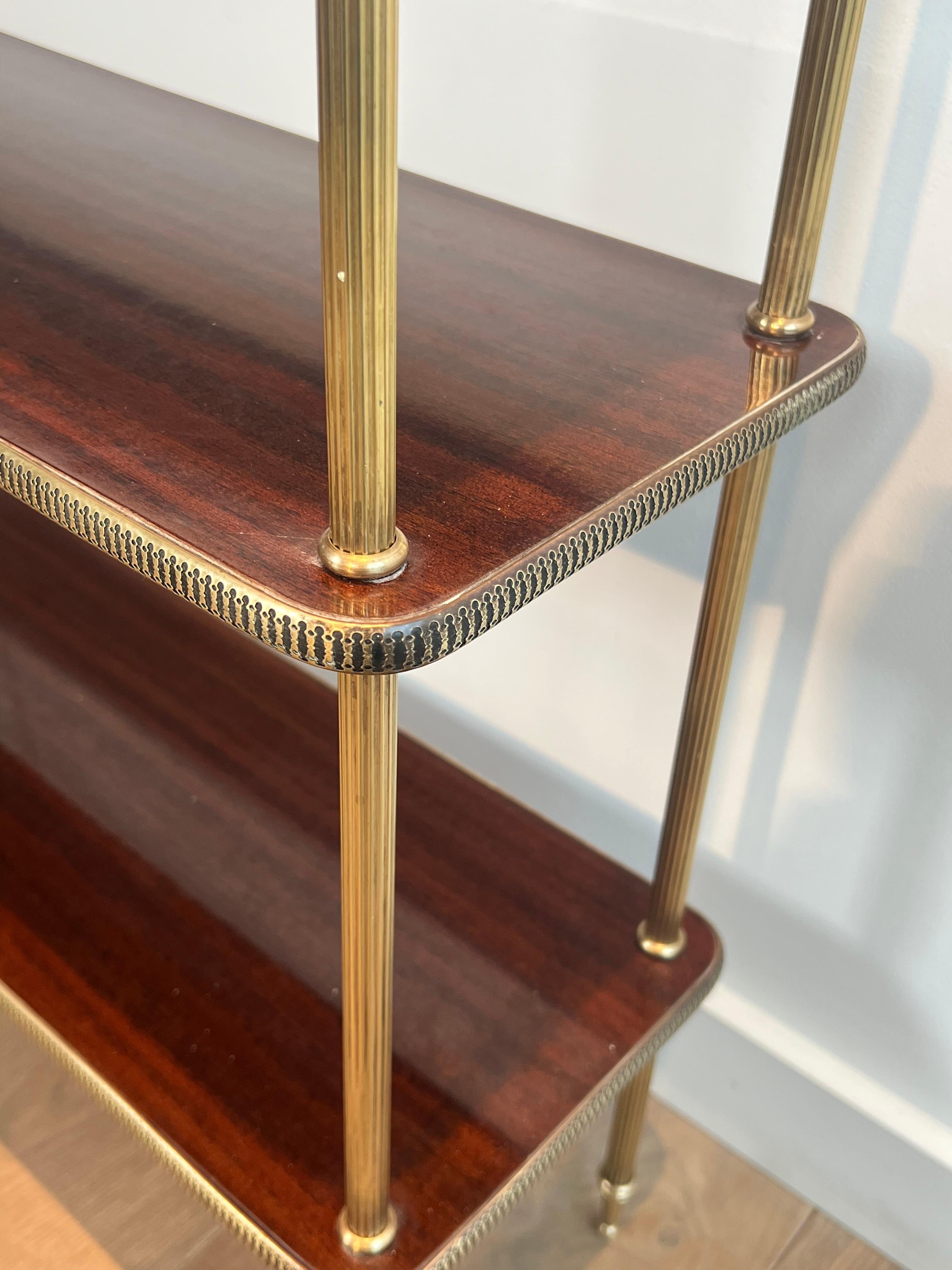 Neoclassical Style Wood and Brass Shelves In the Style of Maison Jansen 7