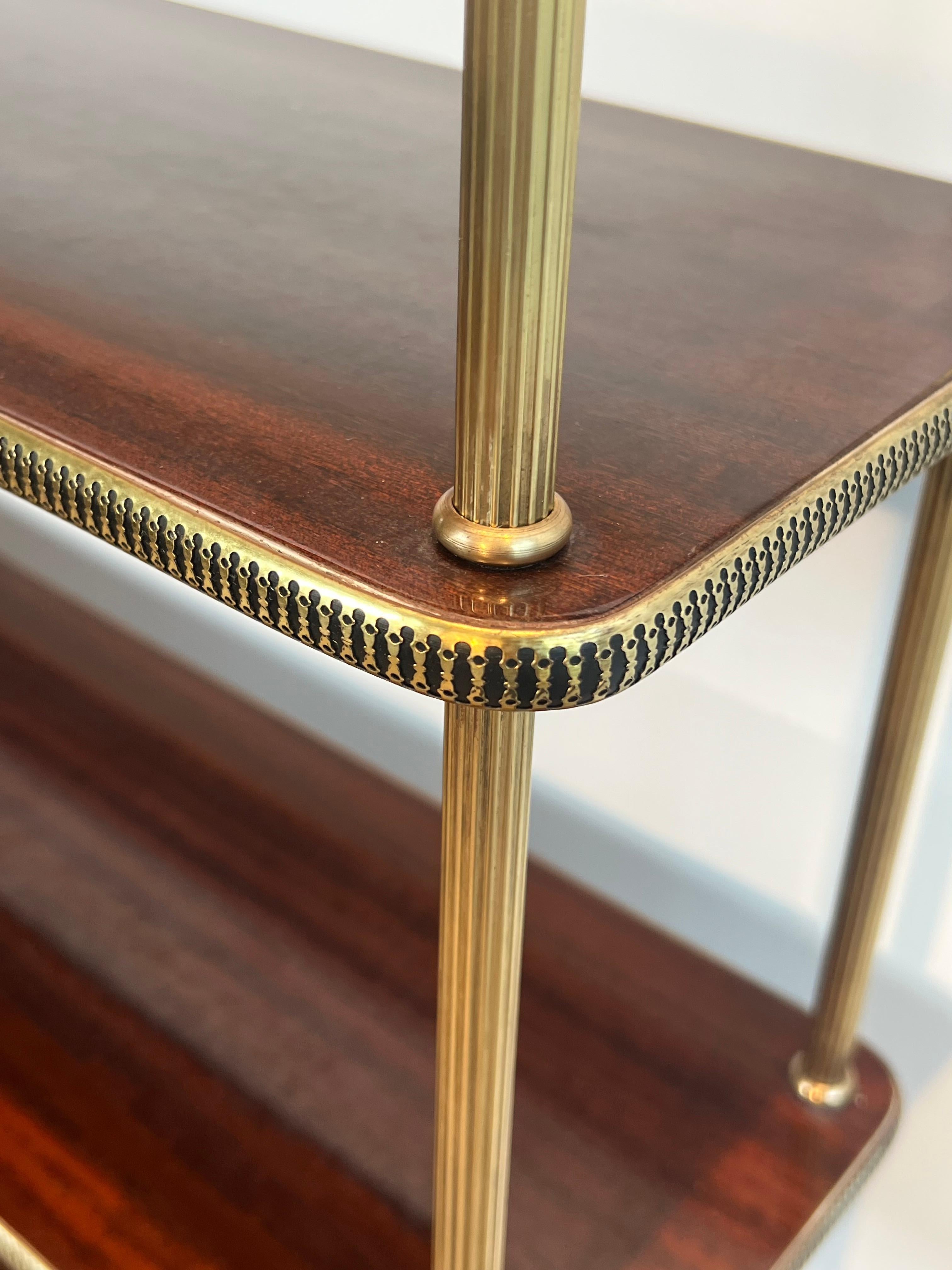Neoclassical Style Wood and Brass Shelves In the Style of Maison Jansen 8