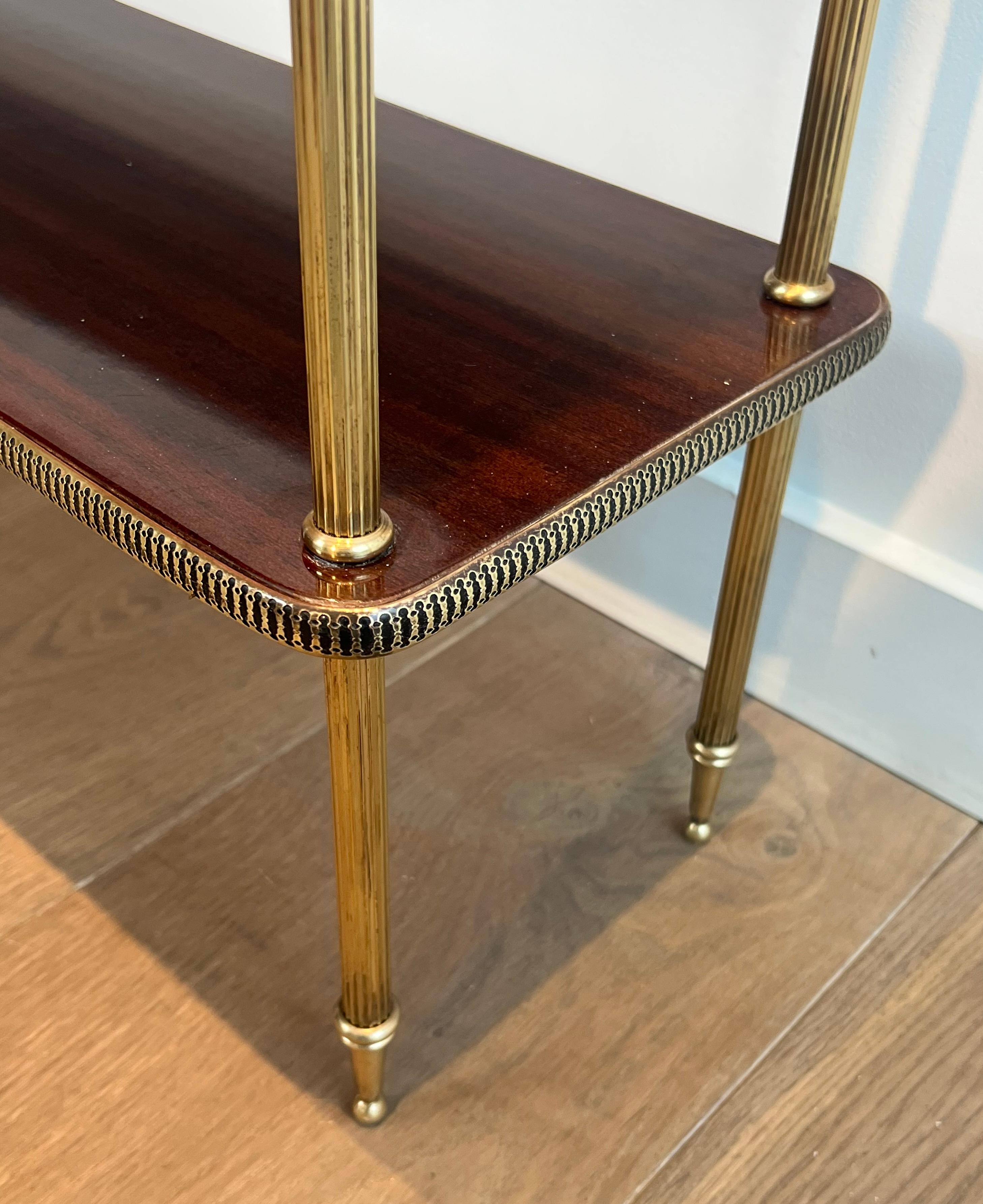Neoclassical Style Wood and Brass Shelves In the Style of Maison Jansen 10